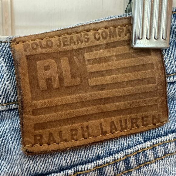Ralph Lauren Cut Off Denim Shorts Womens Size 4 Mid Rise Blue Polo Jeans Company - Picture 2 of 7